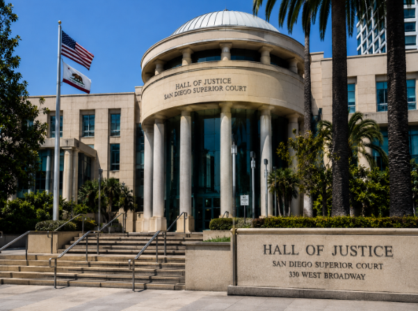 San Diego Superior Court Hall of Justice where pedestrian accident lawsuits are filed