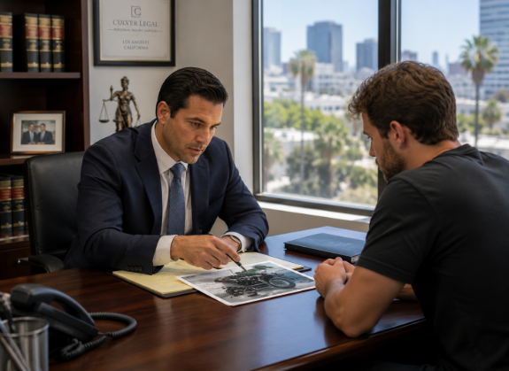 California motorcycle accident case consultation with personal injury attorney