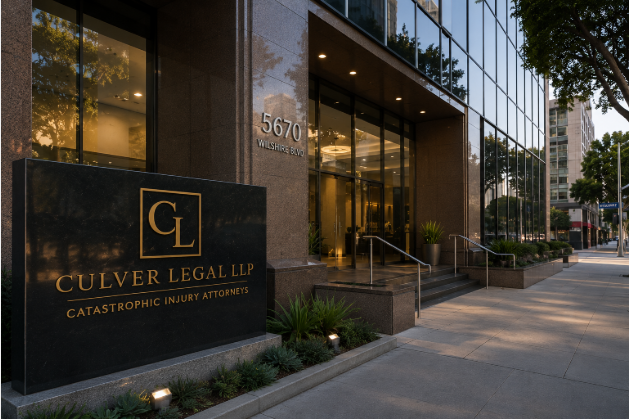 Culver Legal LLP office exterior at 5670 Wilshire Blvd Los Angeles