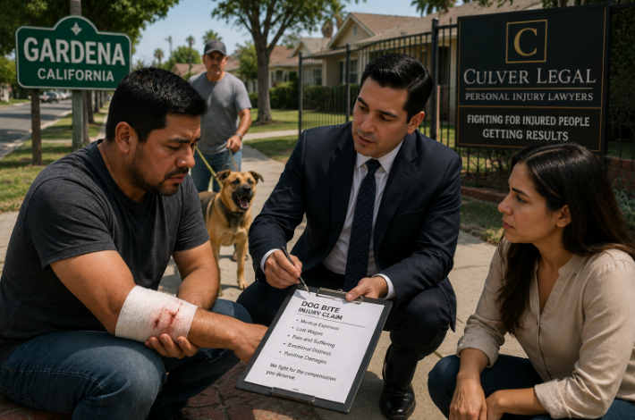 Gardena California neighborhood dog bite legal claim